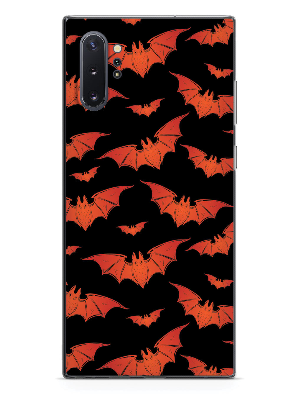 Orange Halloween Bats - Black Case