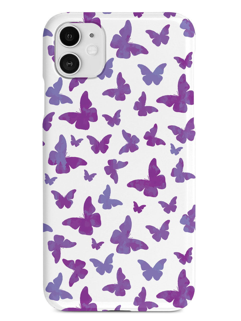 Purple Butterflies - White Case