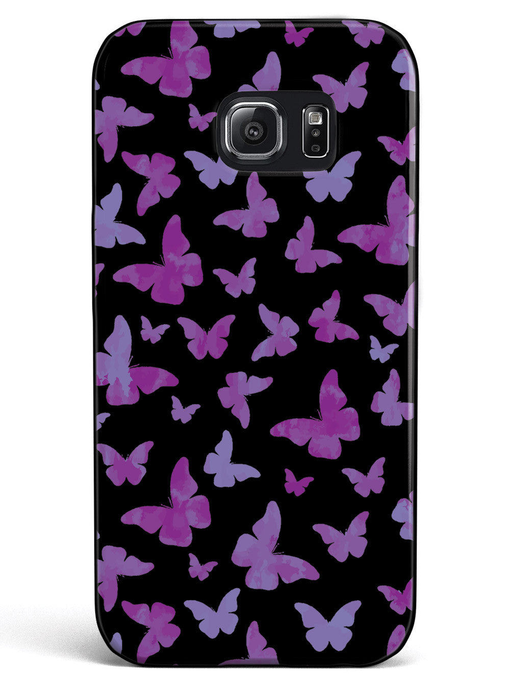 Purple Butterflies - Black Case