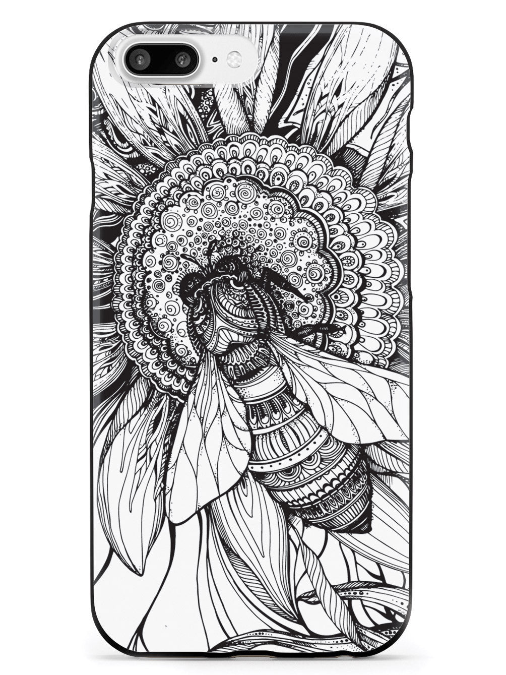 Sunflower & Bee - Sketch - Black Case
