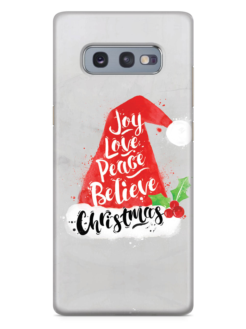 Joy, Love, Peace, Believe - Christmas Hat - White Case