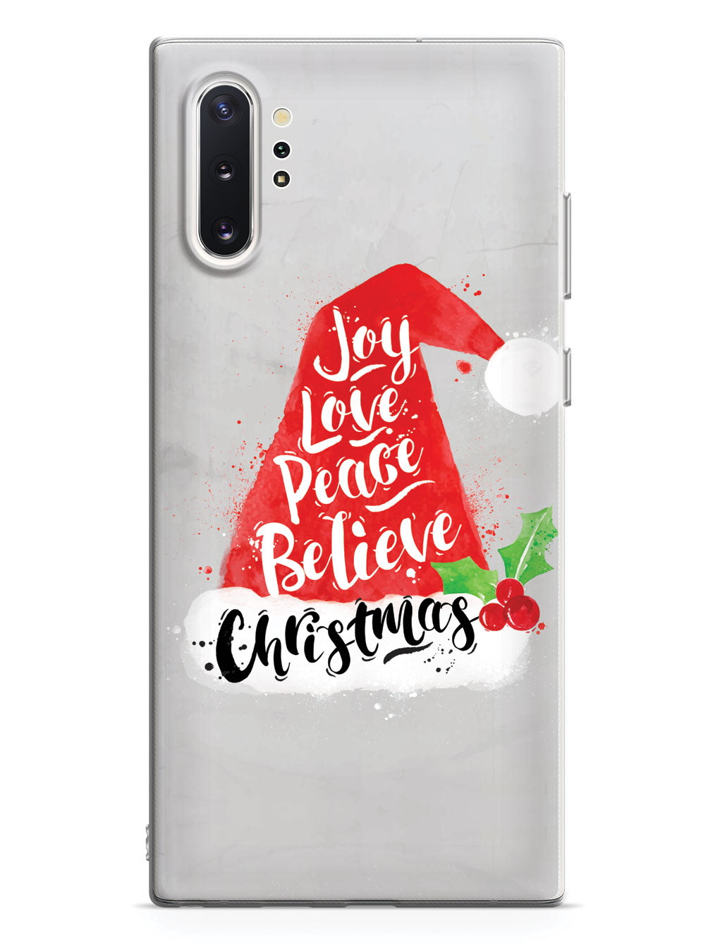Joy, Love, Peace, Believe - Christmas Hat - White Case