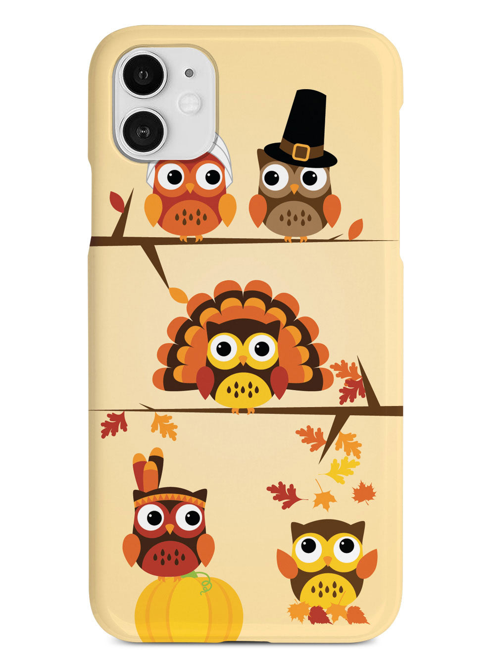 Thanksgiving Owls - Black Case