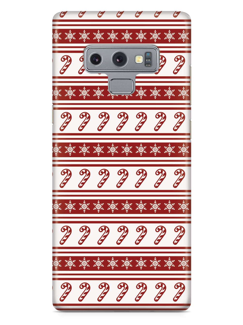 Candy Cane Snow Flakes Pattern - White Case