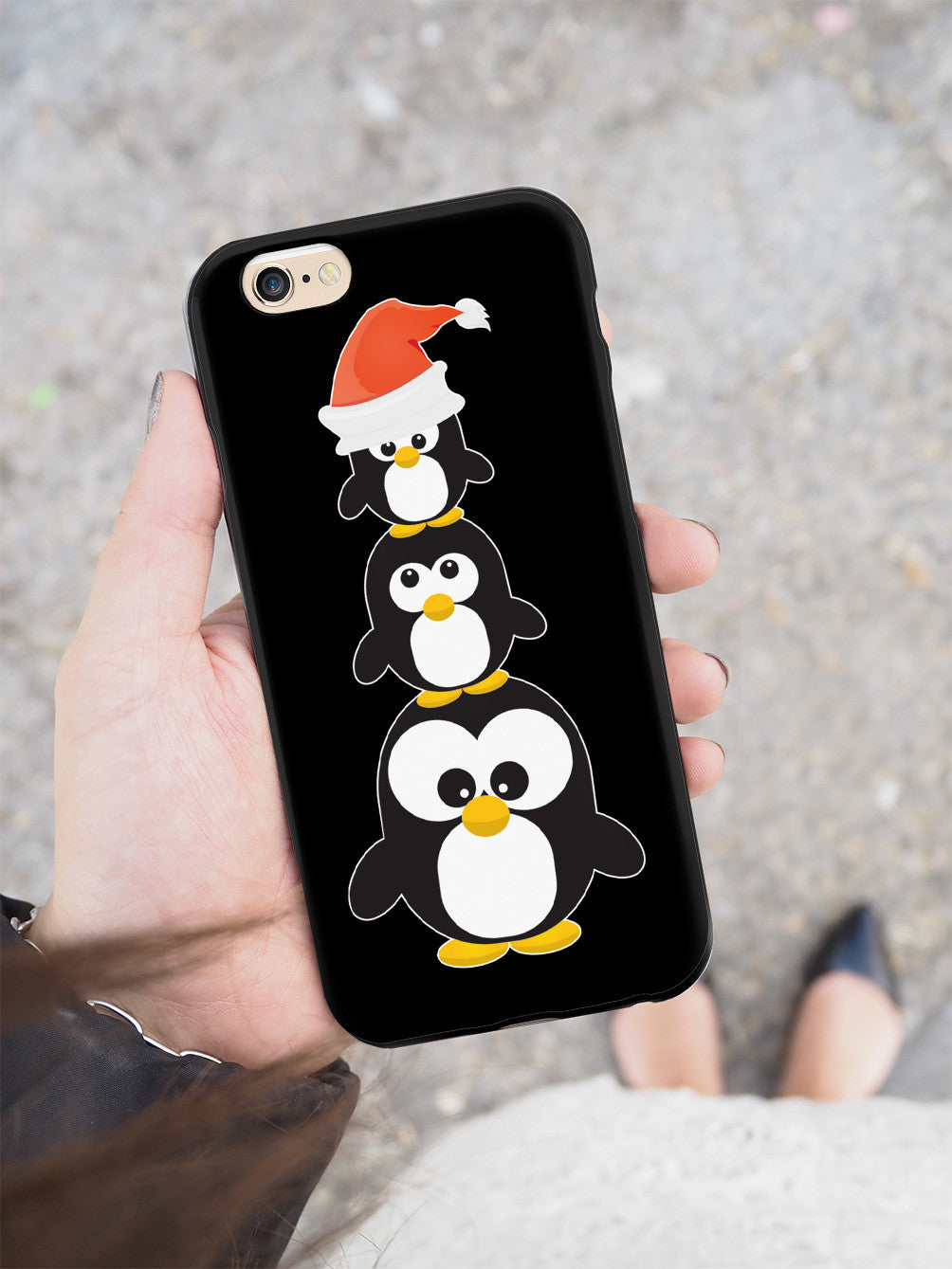 Christmas Penguin Trio - Black Case