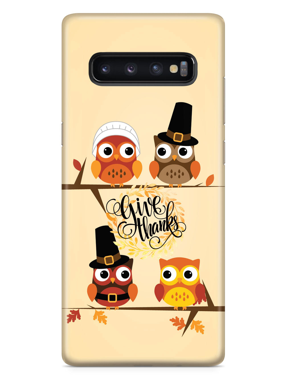 Give Thanks - Thanksgiving Owls - White Case