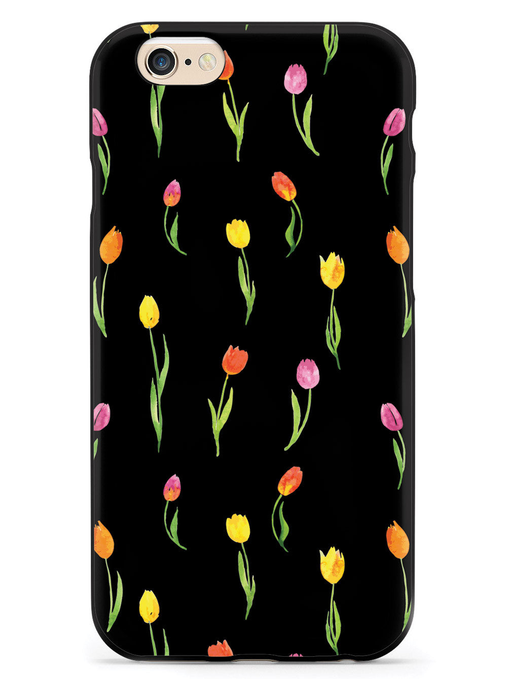 Tulips Pattern - Black Case