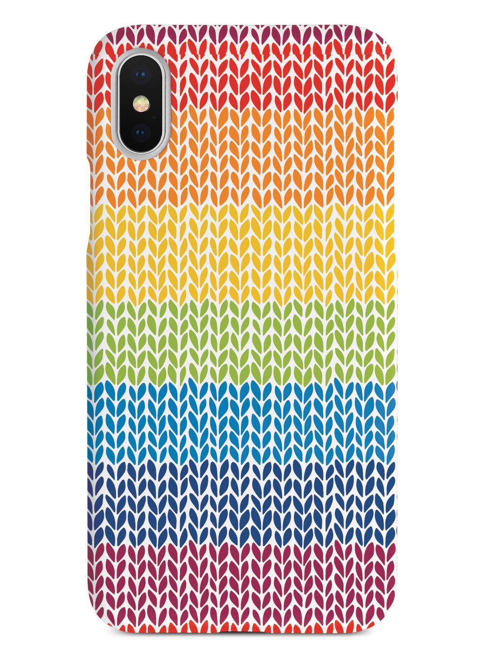 Rainbow Crochet Texture - White Case