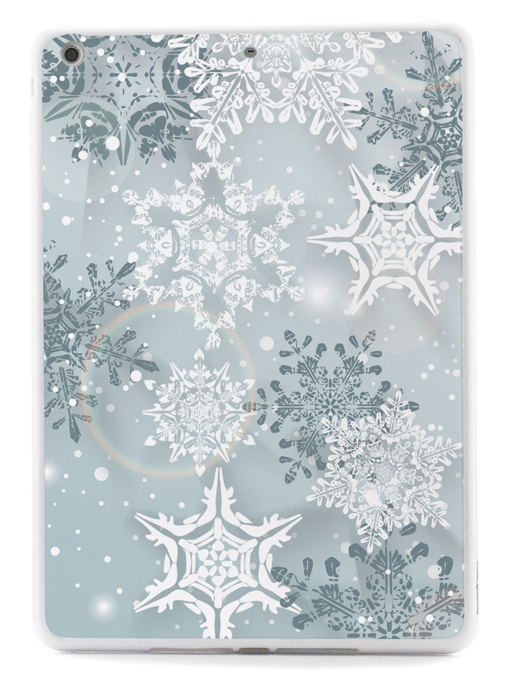 Silver Winter Snowflakes - White Case