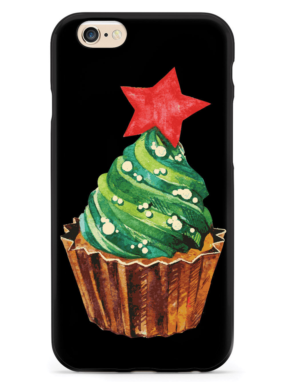 Christmas Cupcake - Black Case