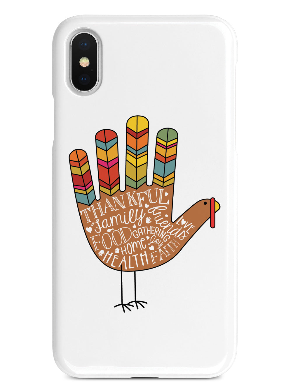 Hand Turkey Cartoon - White Case