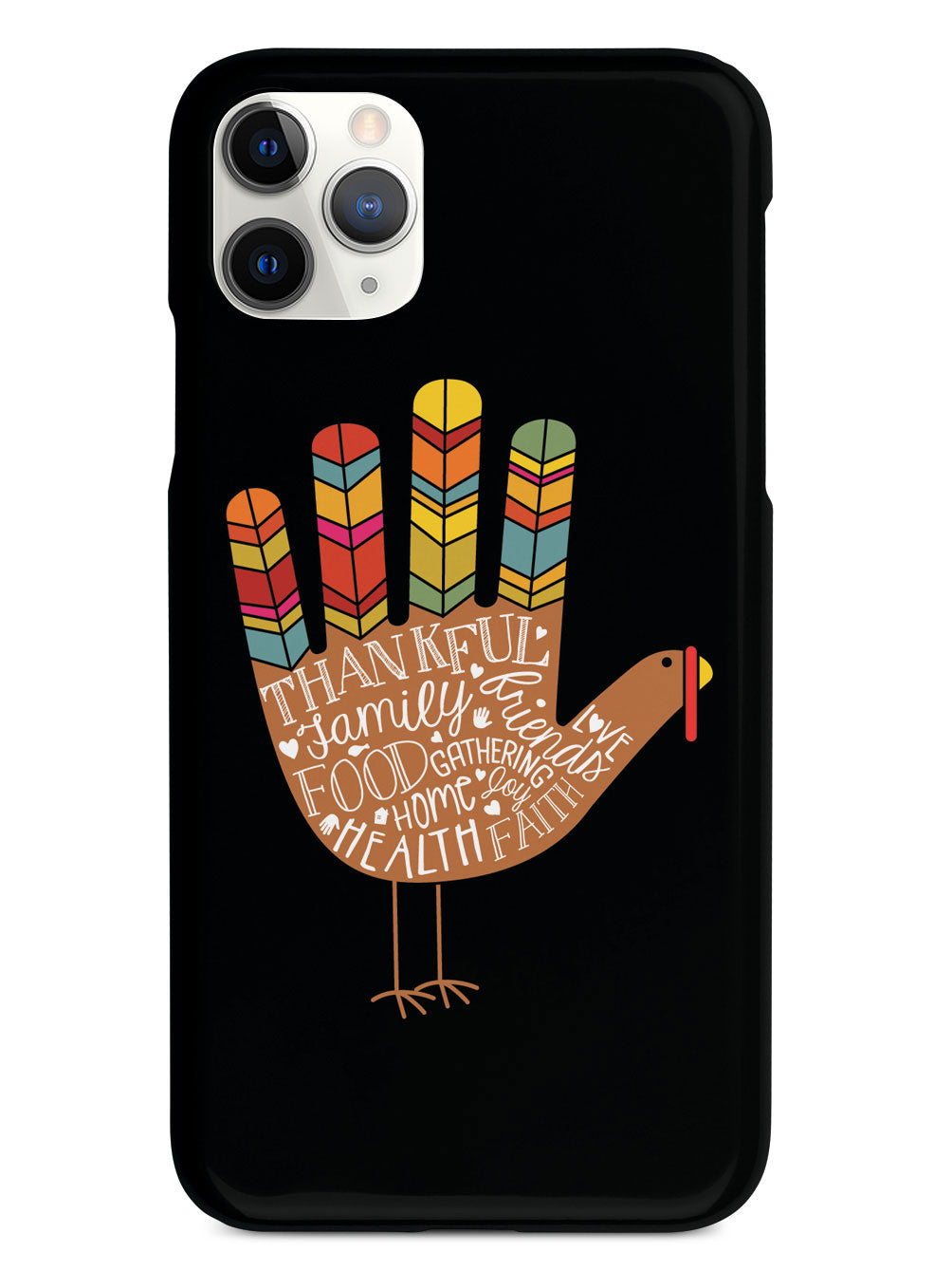 Hand Turkey Cartoon - Black Case