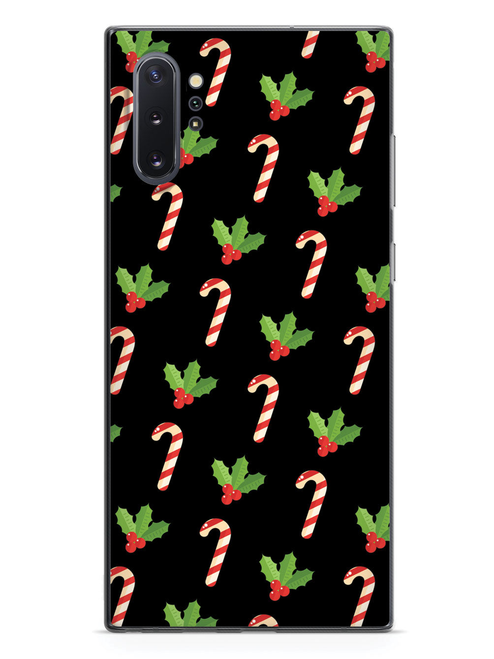Christmas Candy Cane Pattern - Black Case