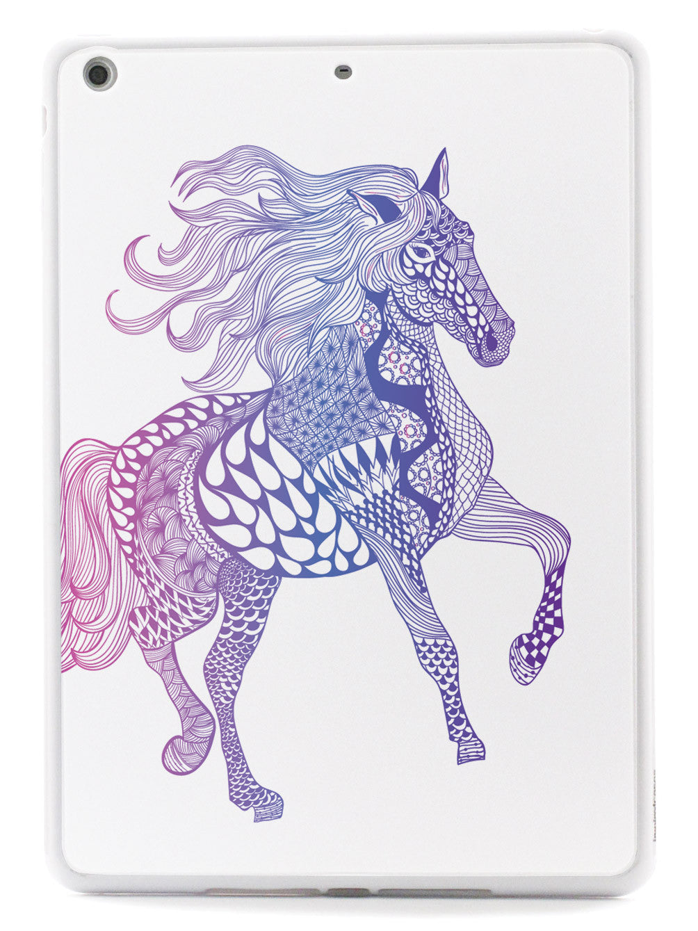 Zentangle Horse - Magenta Haze - White Case