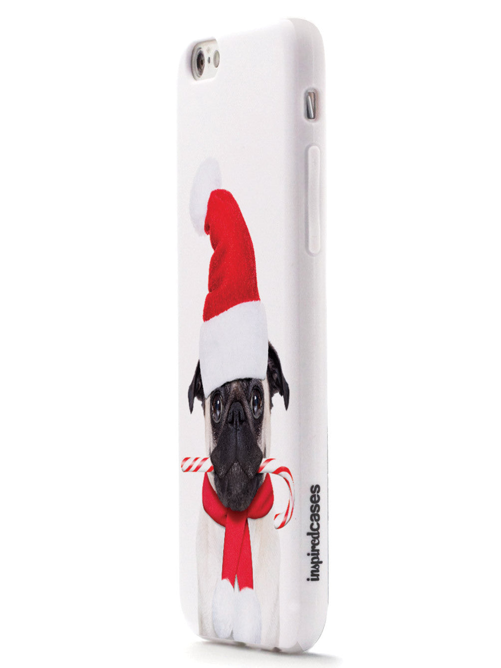 Candy Cane Christmas Pug Case