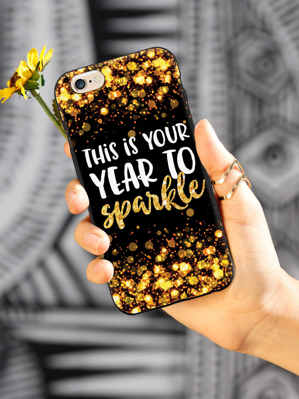 This is your Year to Sparkle - Black and Gold Case