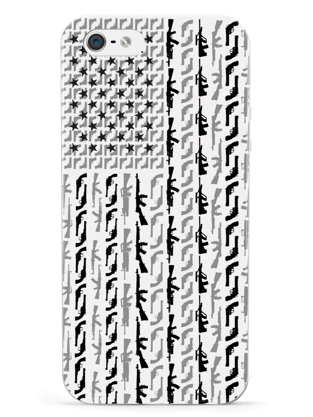 American Flag in Guns - Black and White Case