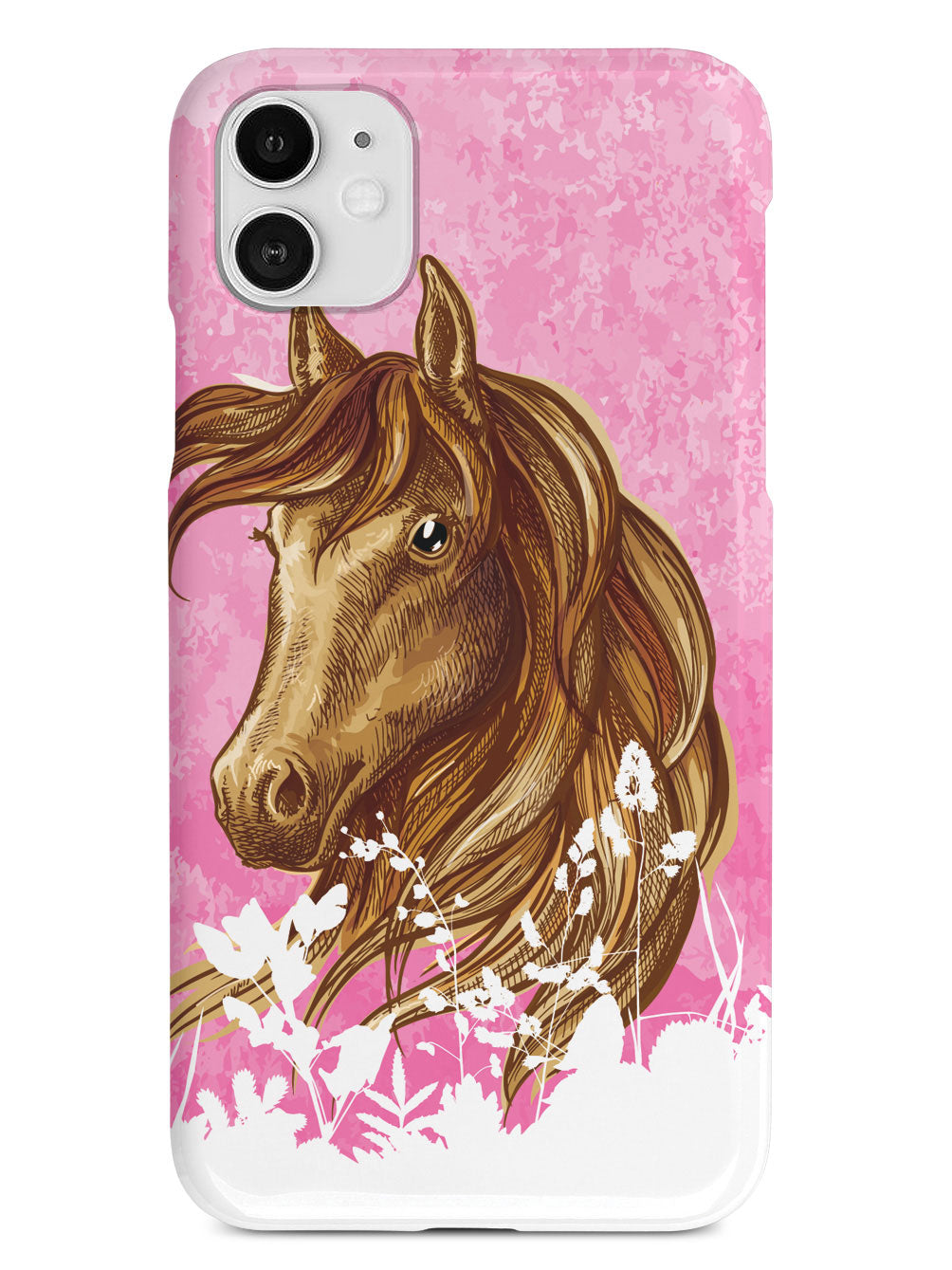Watercolor Horse Illustration - Carnation Pink Case