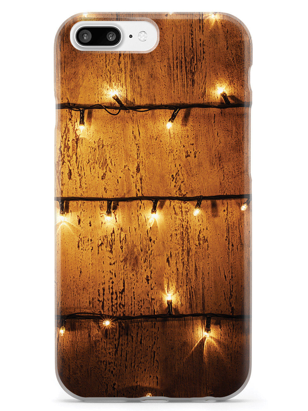 Christmas Lights on Wood - White Case