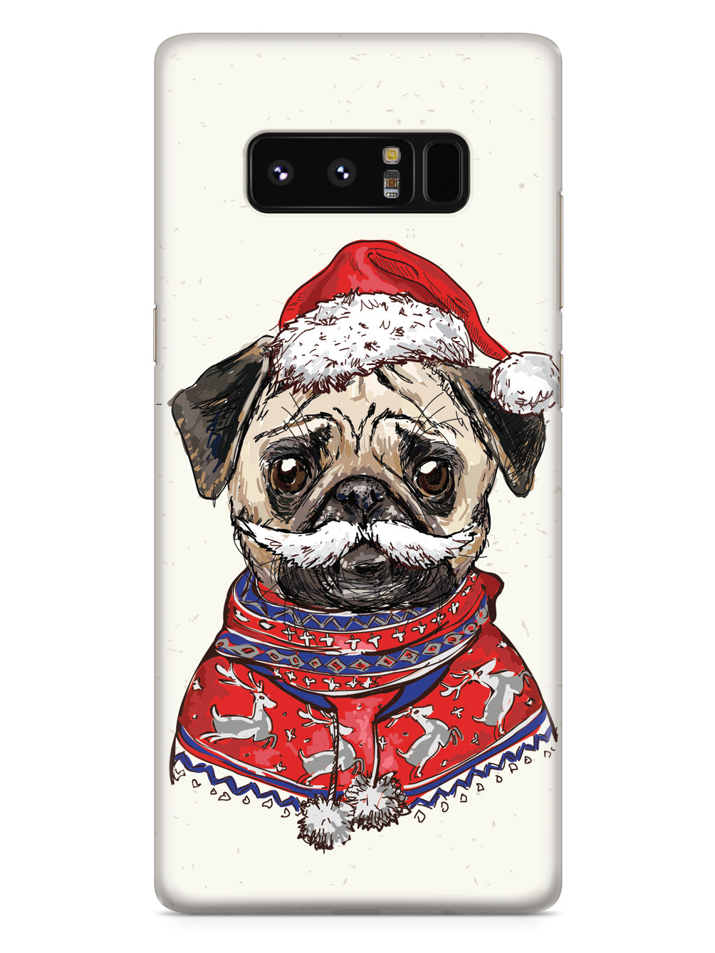 Christmas Pug Illustration Case