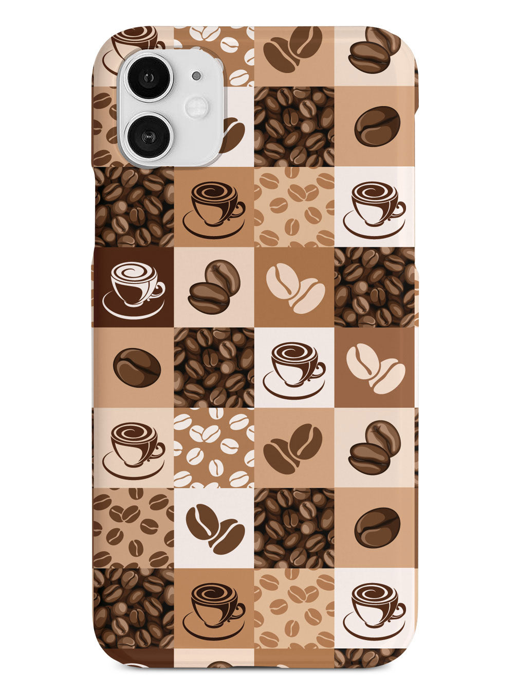 Quilt Pattern - Coffee - White Case