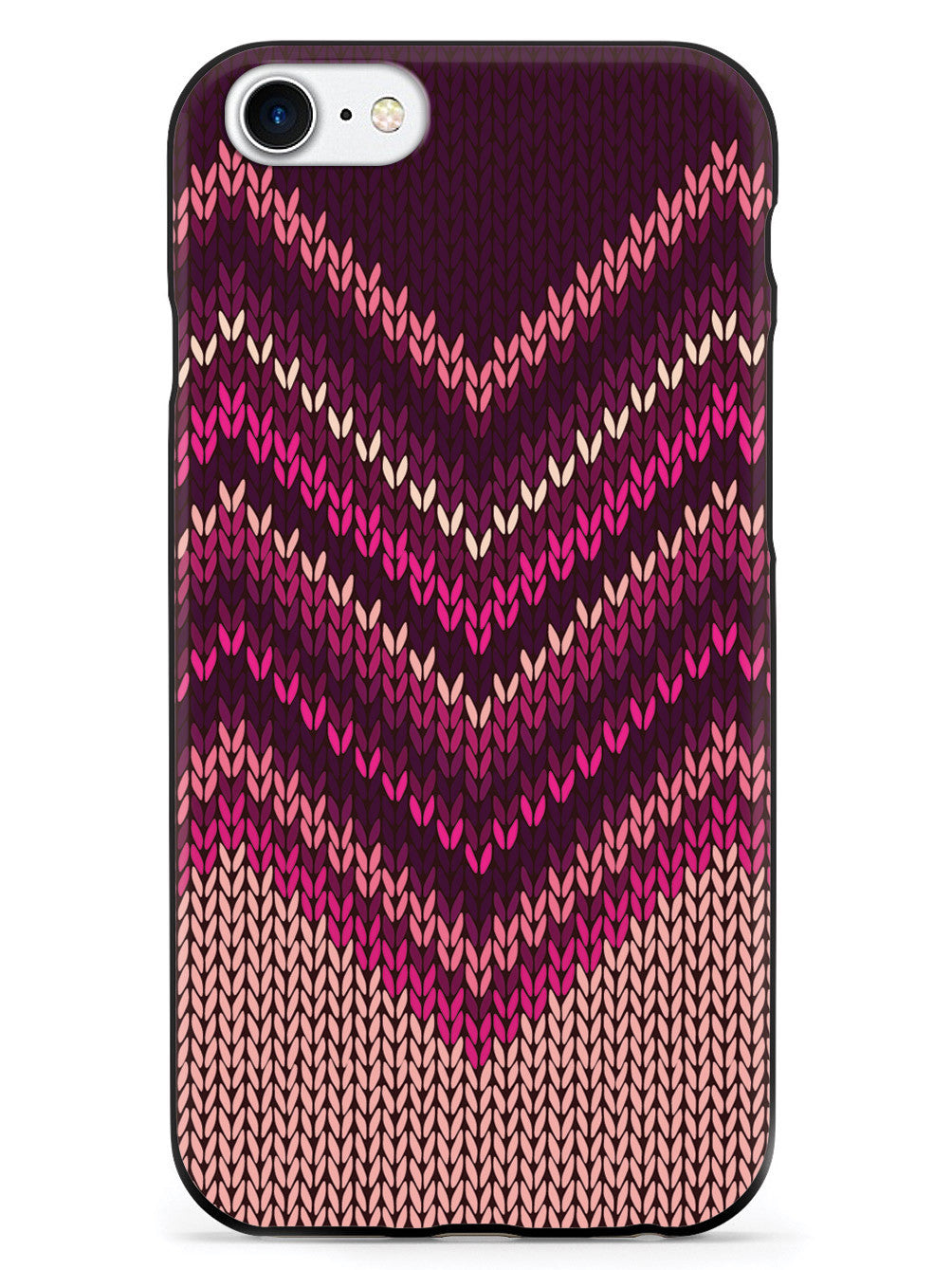 Pink and Purple Sweater Texture - Black Case