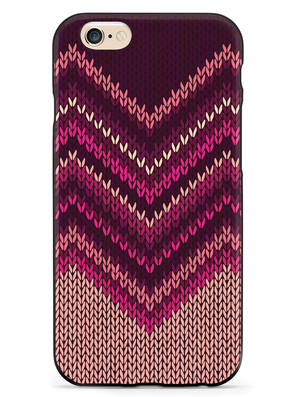 Pink and Purple Sweater Texture - Black Case