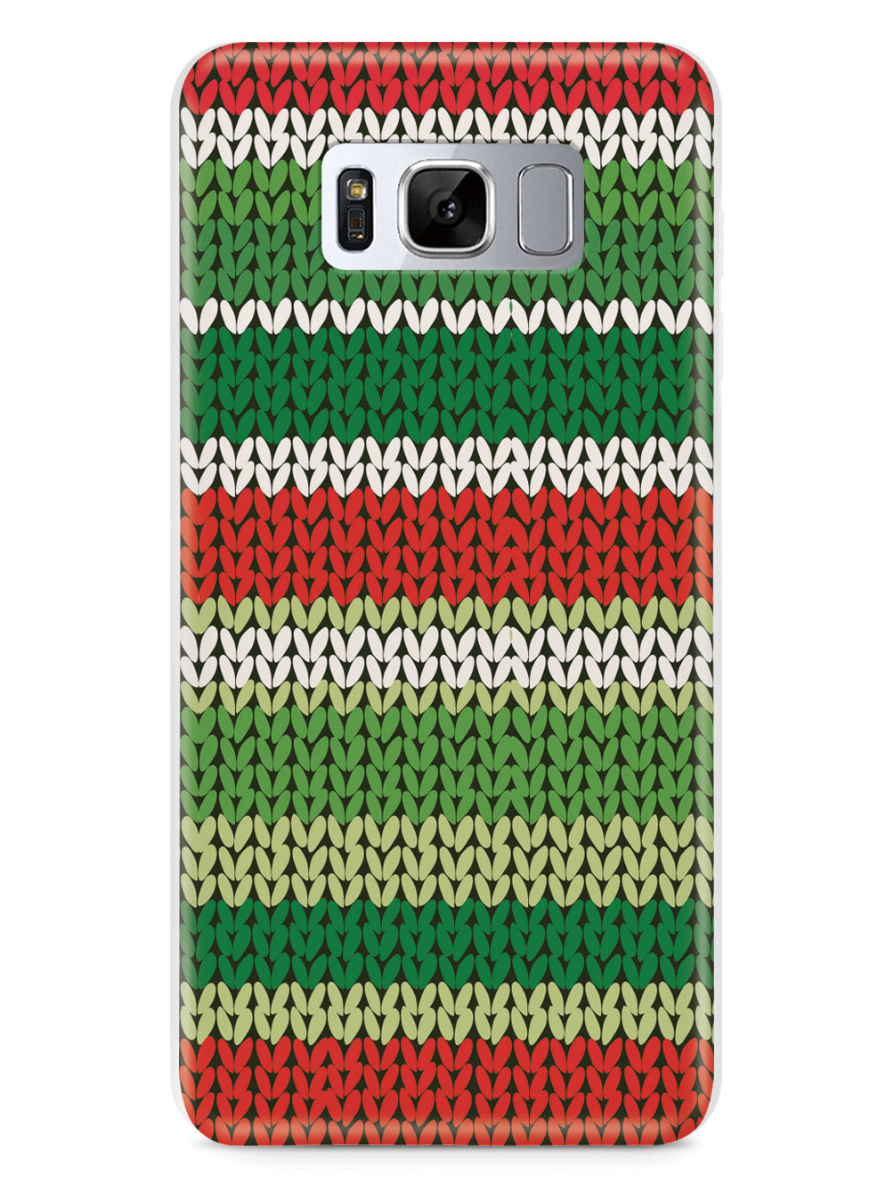 Red and Green Sweater Texture - White Case