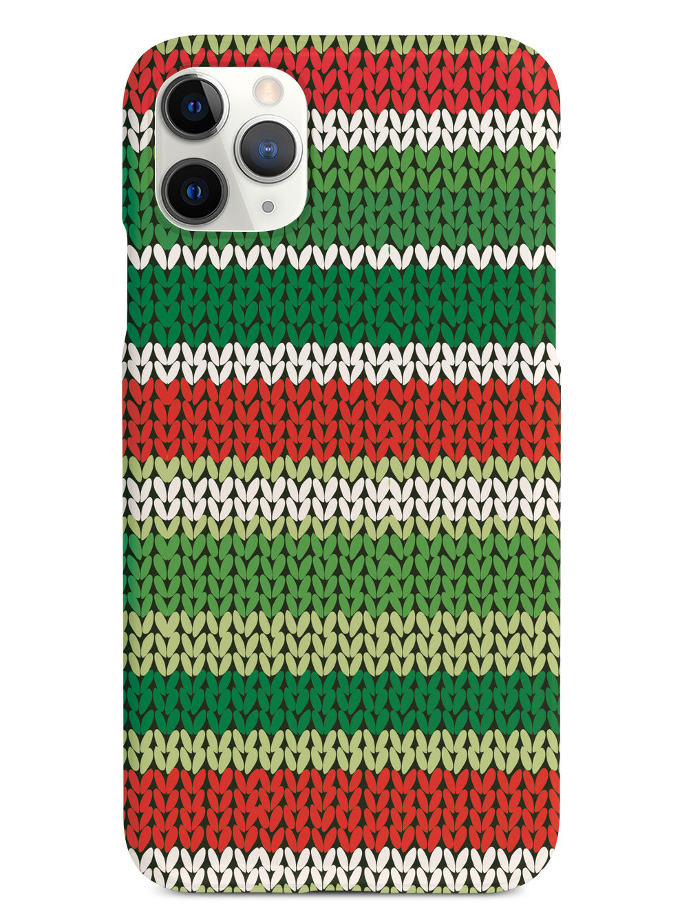 Red and Green Sweater Texture - Black Case