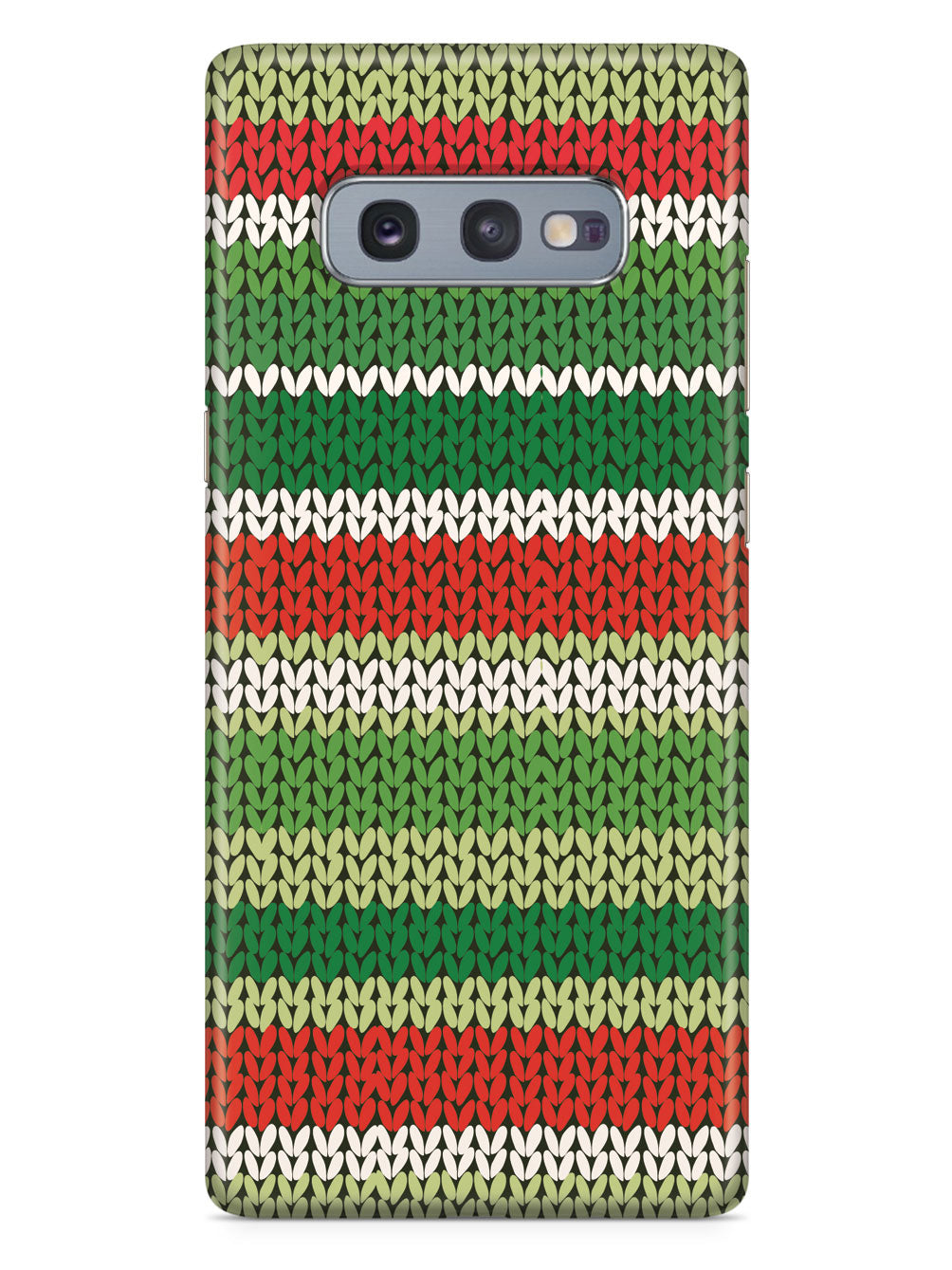 Red and Green Sweater Texture - Black Case