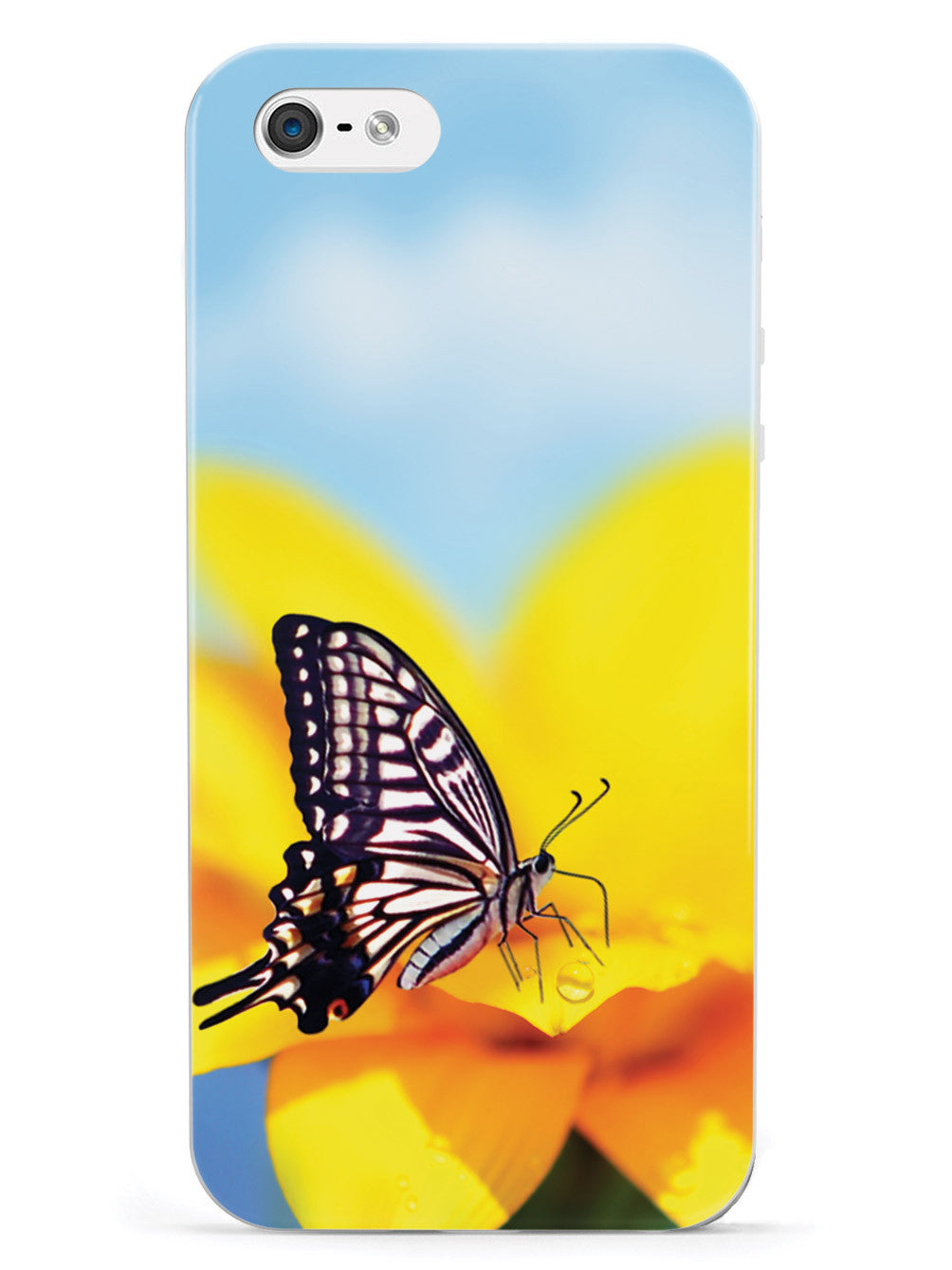 Monarch Butterfly on Yellow Flower - White Case