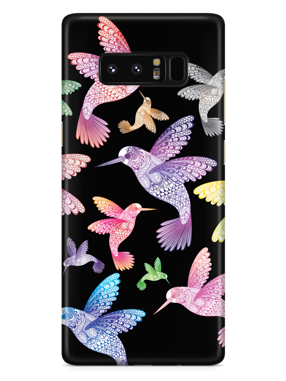 Zentangle Hummingbirds - Multicolor - Black Case