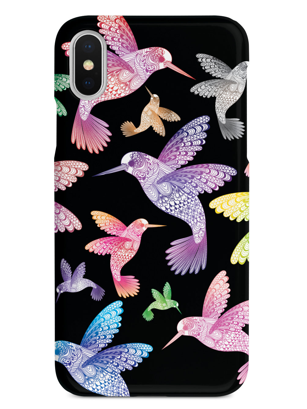 Zentangle Hummingbirds - Multicolor - Black Case