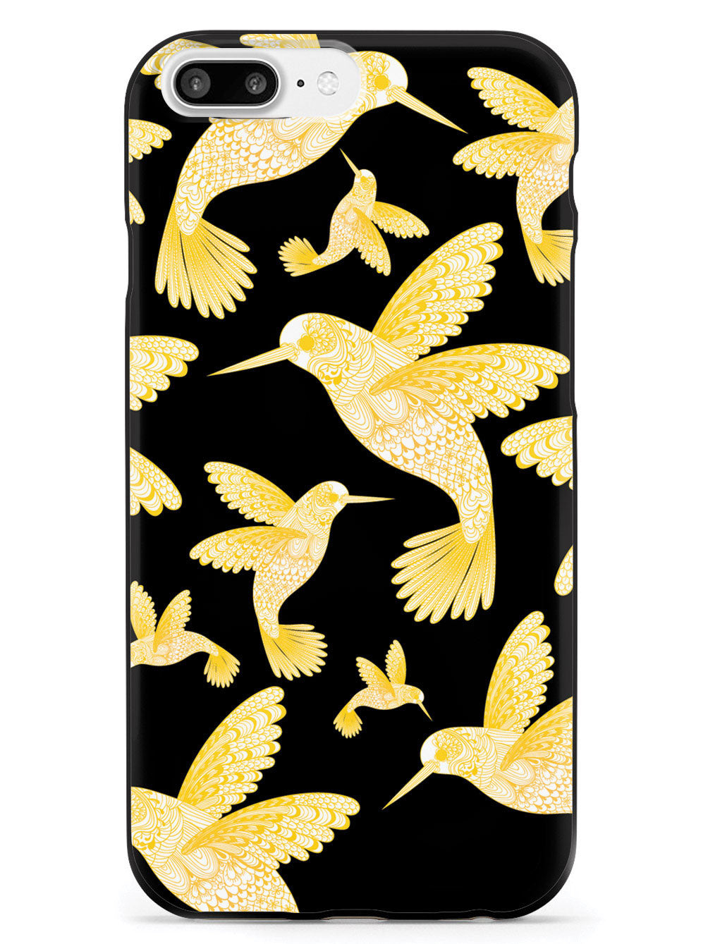 Zentangle Hummingbirds - Yellow - Black Case