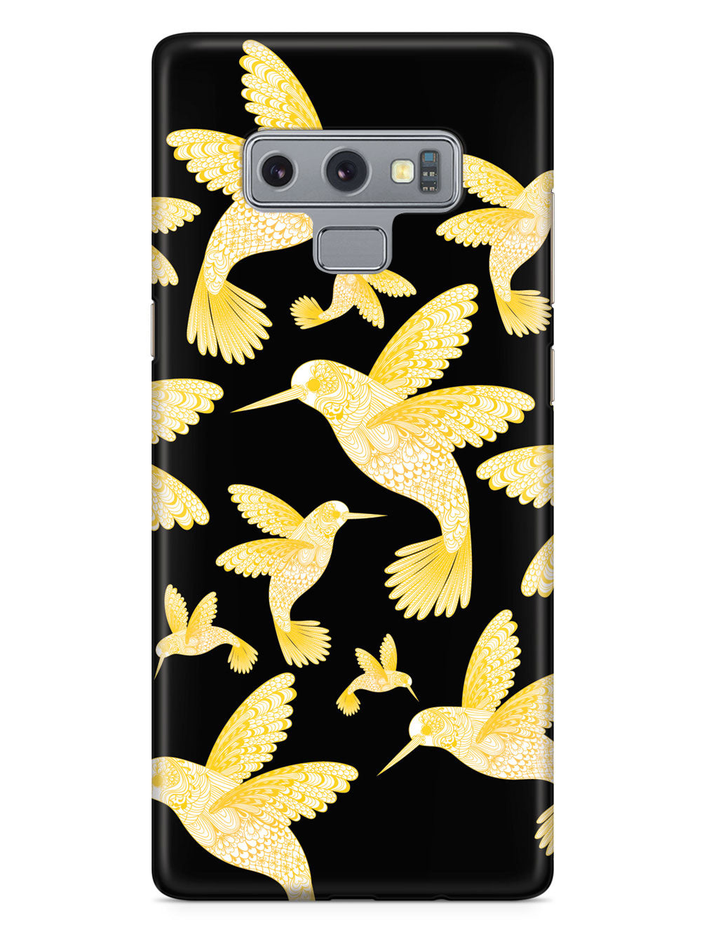 Zentangle Hummingbirds - Yellow - Black Case
