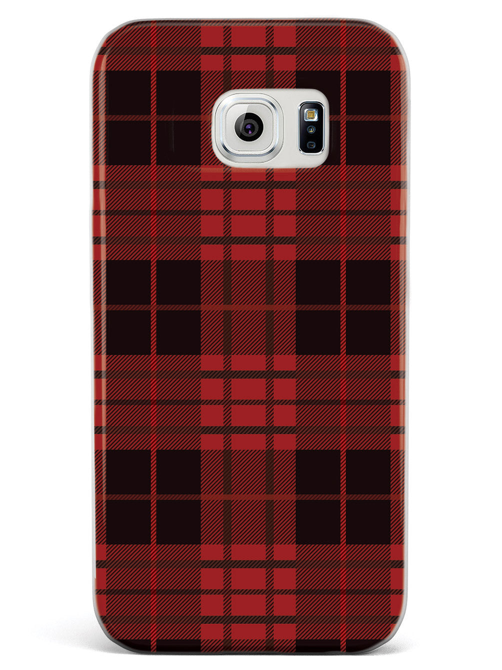 Red and Black Plaid - White Case