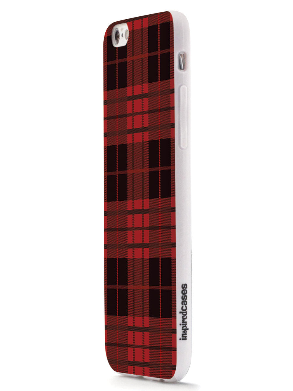 Red and Black Plaid - White Case
