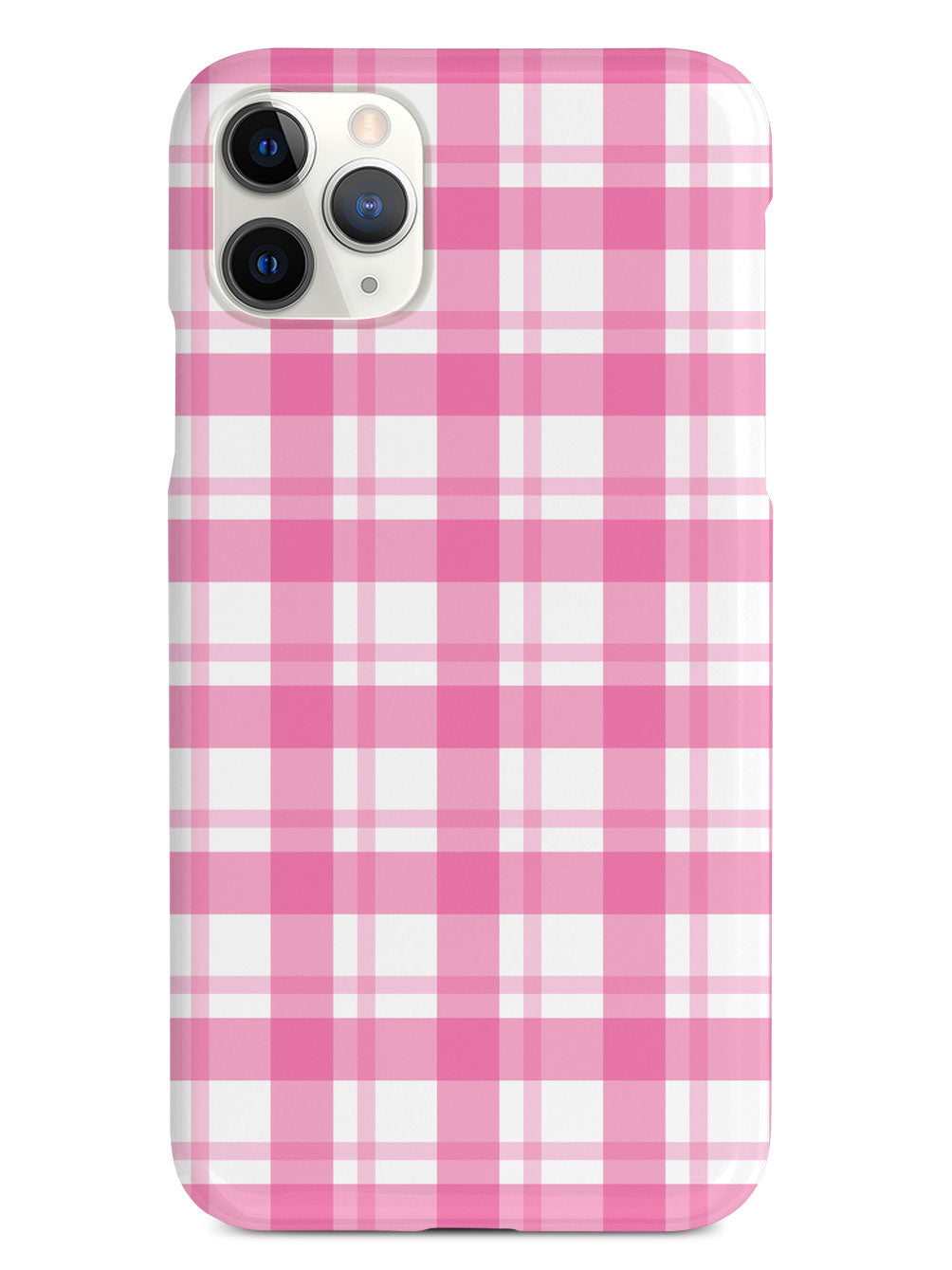 Pink and White Plaid - White Case