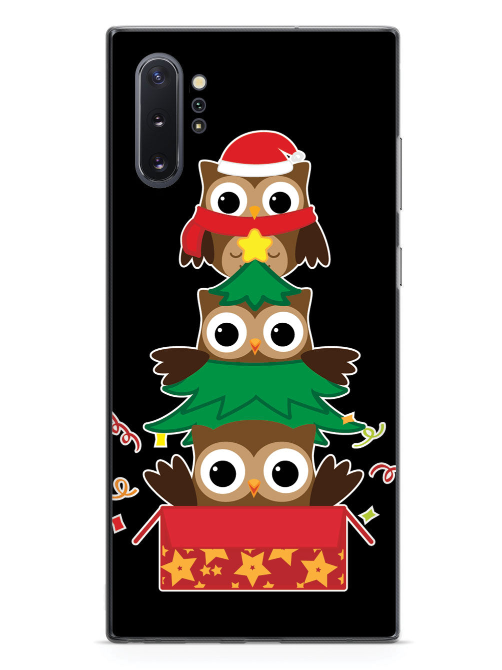 Christmas Owls Trio - Black Case