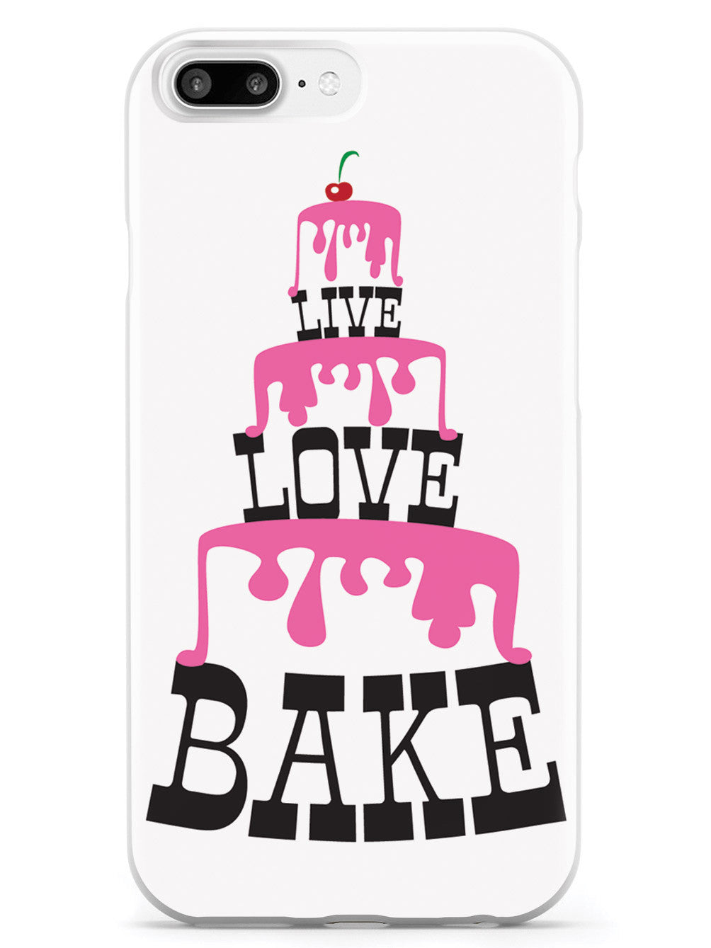 Live Love Bake  - Pink Cake Tower - White Case