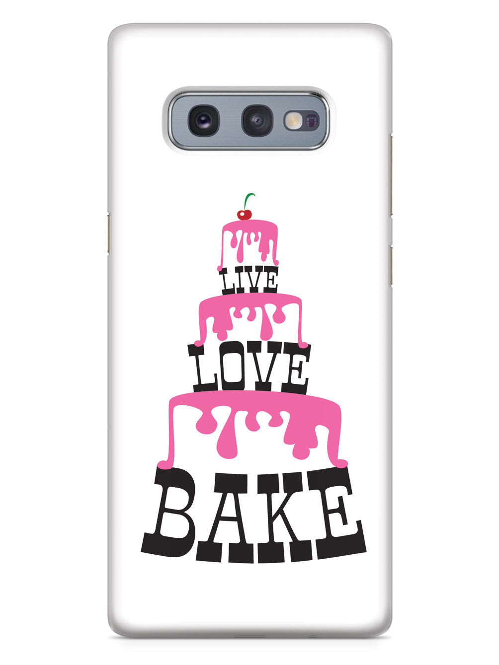 Live Love Bake  - Pink Cake Tower - White Case