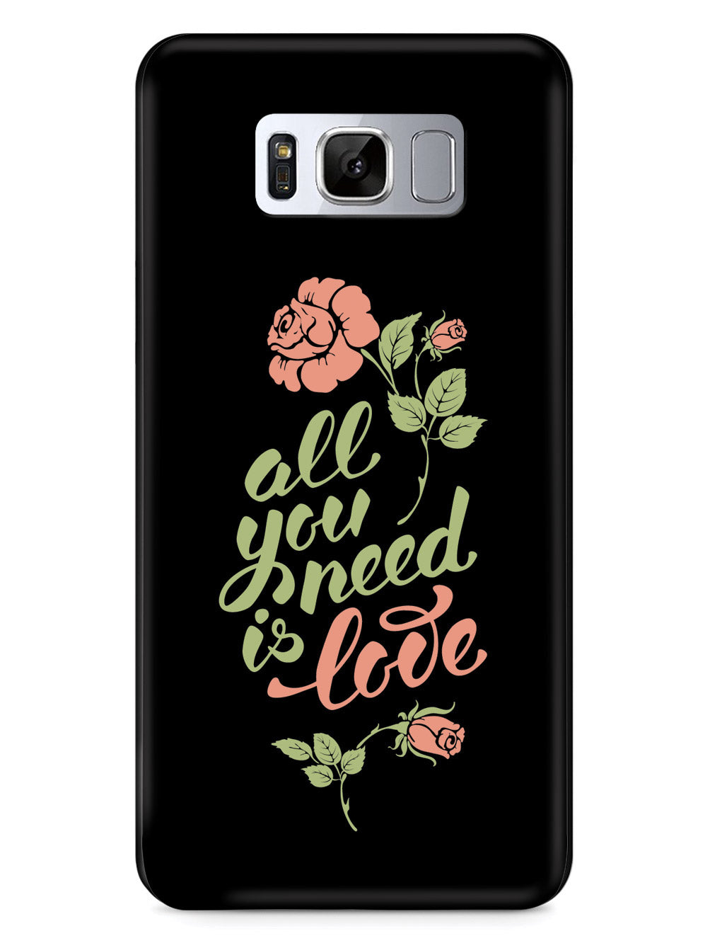 All You Need is LOVE - Flower Script - Black Case