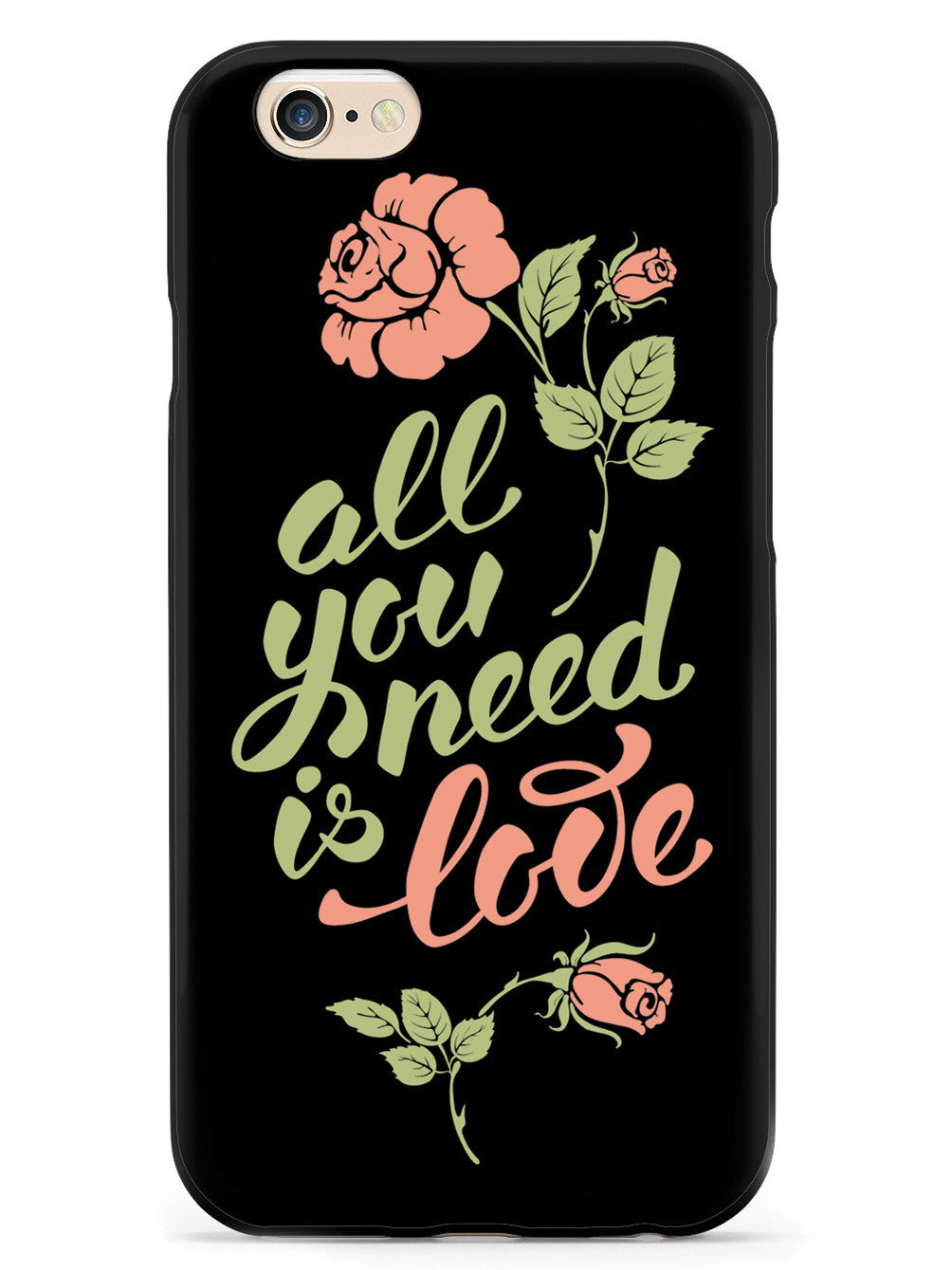 All You Need is LOVE - Flower Script - Black Case