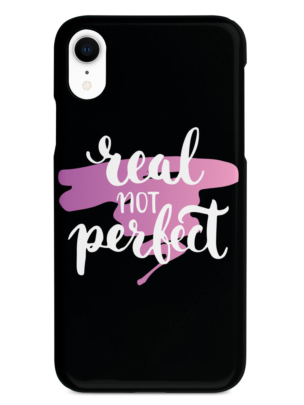 Real not Perfect - Pink Background - Black Case