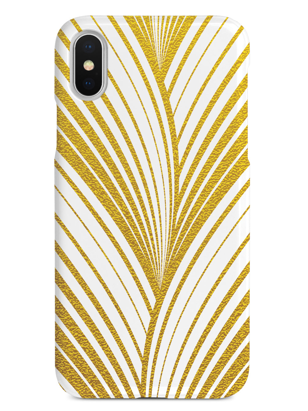 Gold Abstract Wavy Stripes - White Case