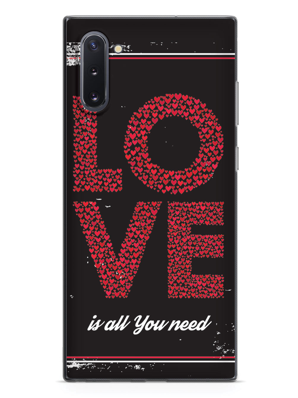 Love is all you need - Red Hearts - Black Case