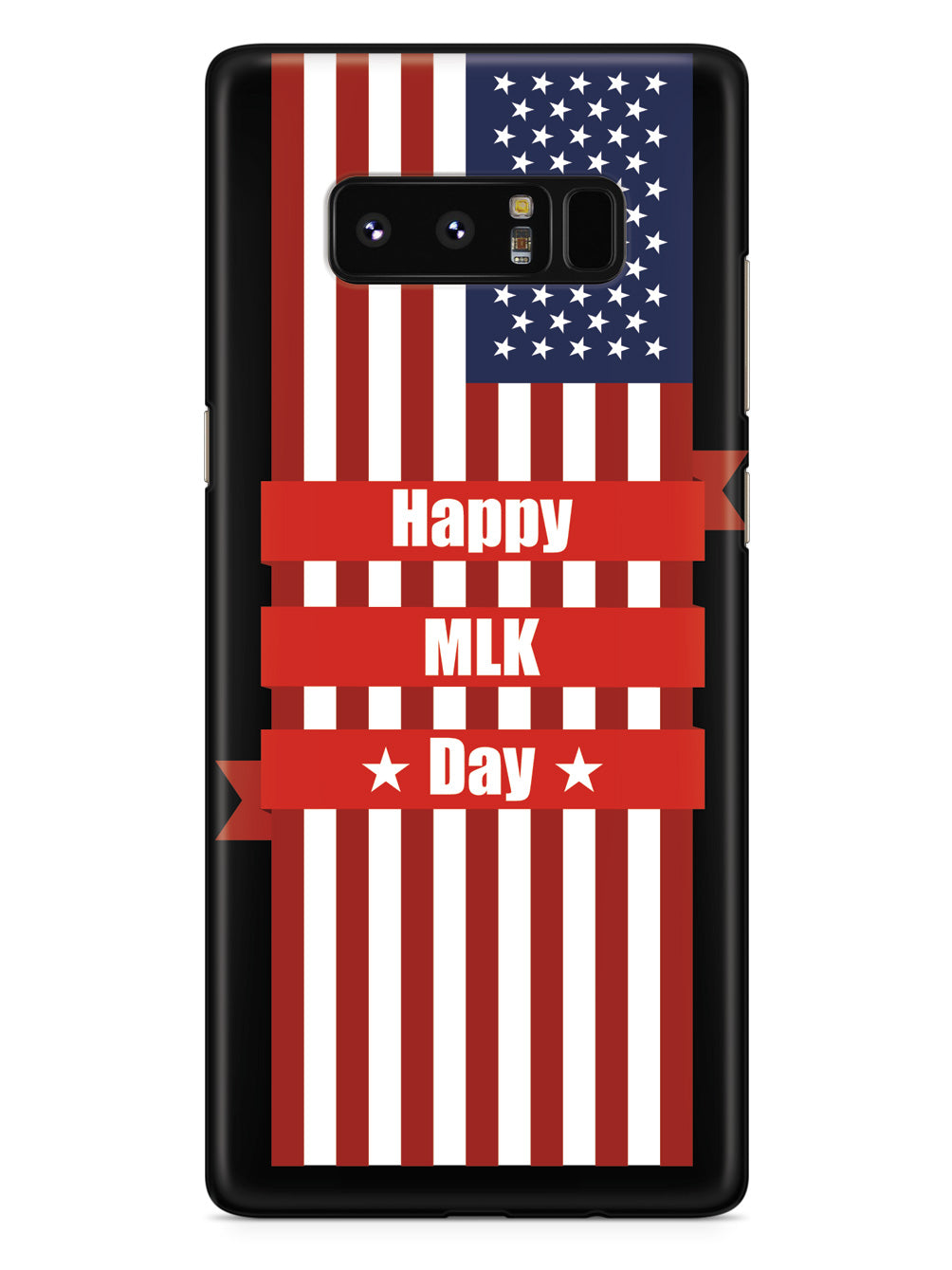 Happy MLK Day - American Flag - Black Case
