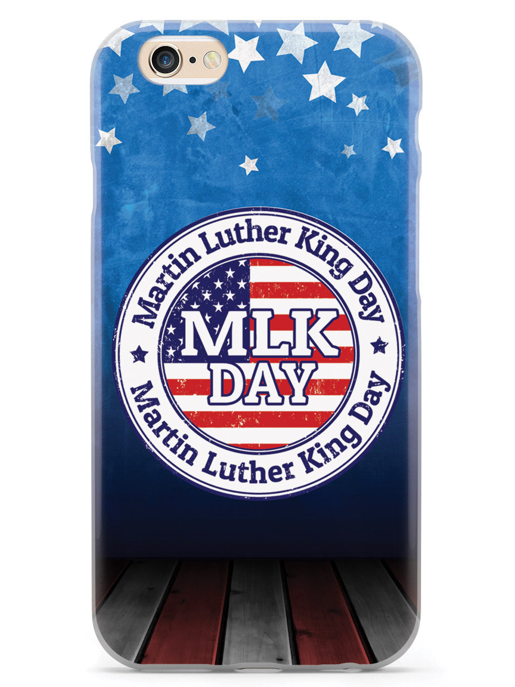 MLK Day Stamp - Patriotic Background - White Case