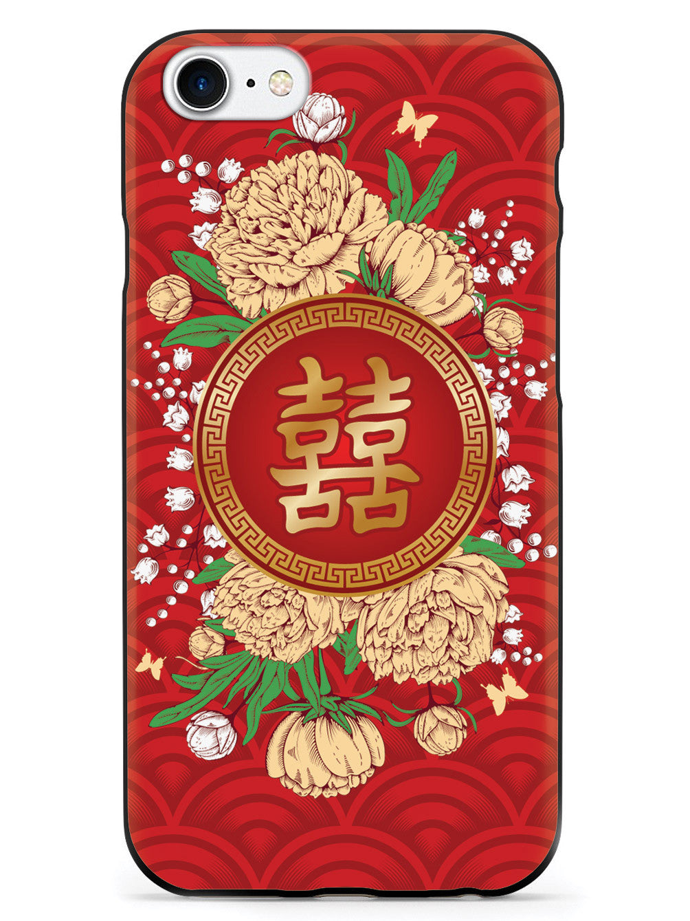 Chinese New Year - Floral Red Envelope - Black Case