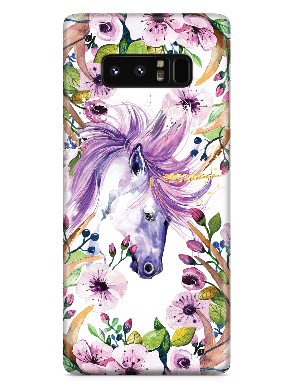 Floral Forest Unicorn - Purple Case